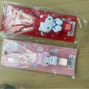 Sanrio Hello Kitty Hair Clips - Red and Pink